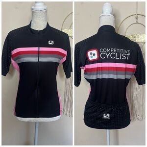 Giordana • striped italian competitive cycling short sleeve jersey